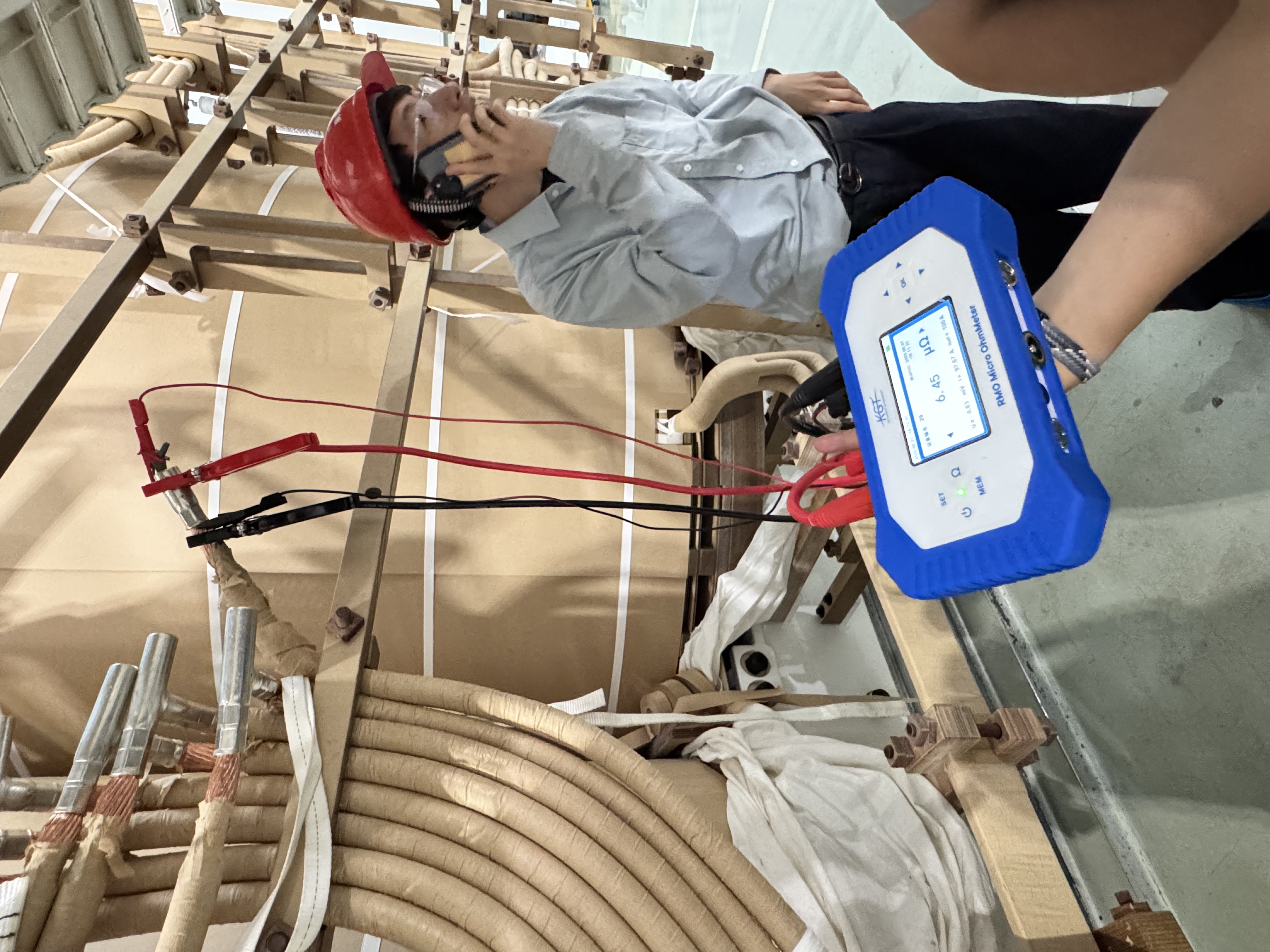白駒手持回路電阻測試儀現場